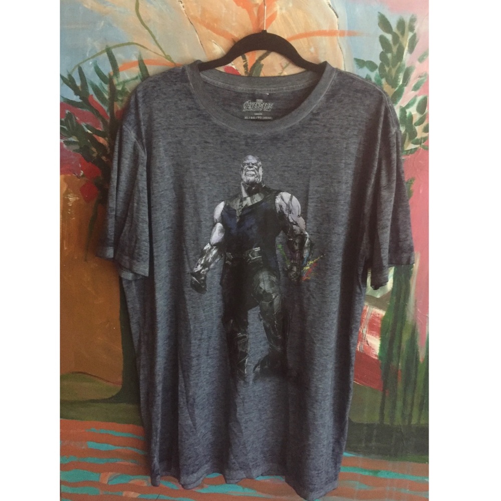 (SOLD) Grayish, Blue Thanos T shirt XL